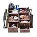Siveit Wooden Desk Organizer, Wood Desktop Organizer with 3 Drawers 2 Shelves and 3 Compartments Office Supplies Remote Control Caddy Holder (Desk Organizer-332)