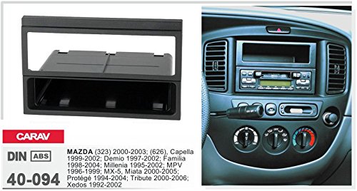 40-094-15-6 1-DIN Marco de plástico para Radio para 323, 626, Capella, Demio, Familia, MPV, MX-5, Miata, Tribute, Xedos