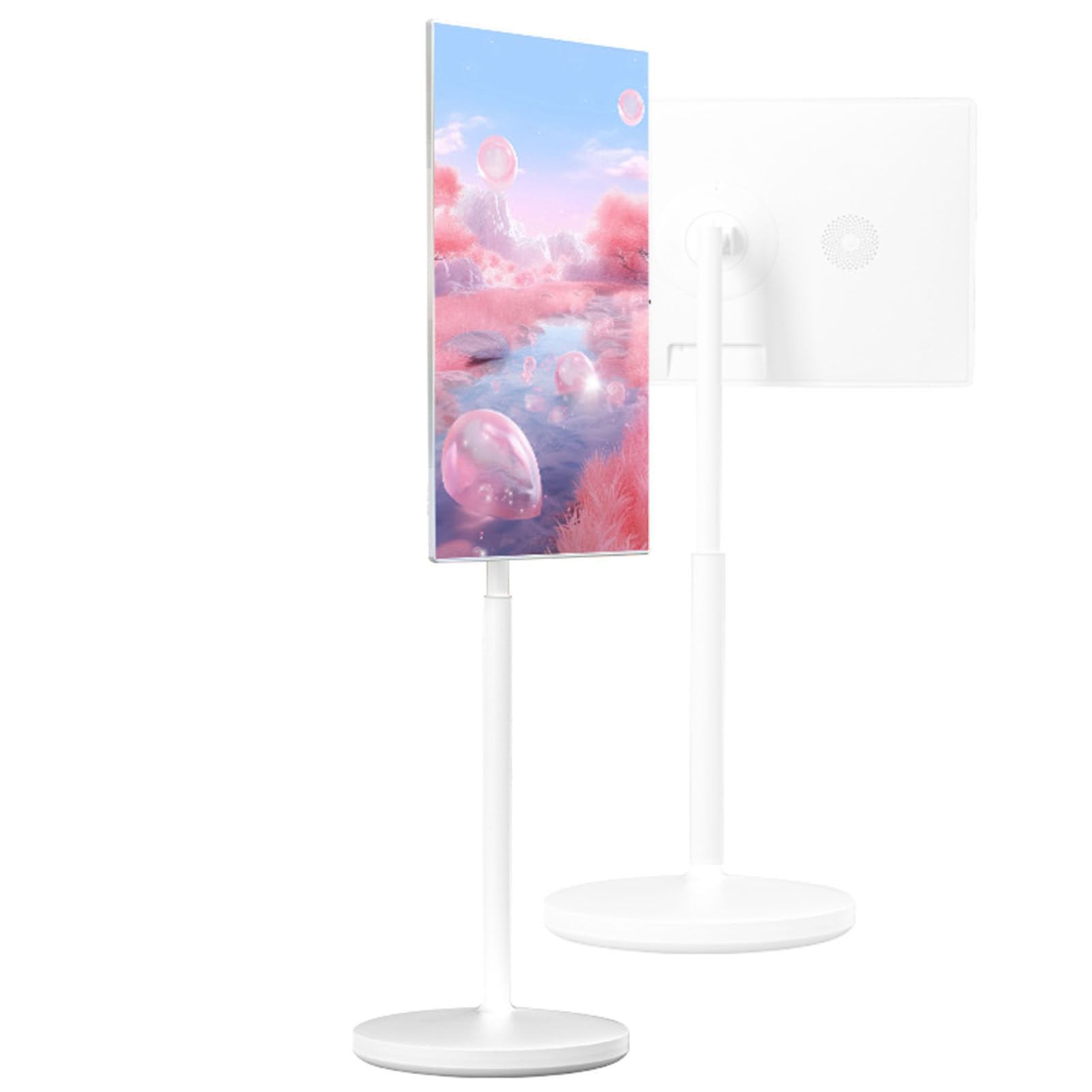 Téléviseur portable rechargeable avec support rotatif et projection sans fil, idéal pour la maison, le bureau, l'école et l'extérieur