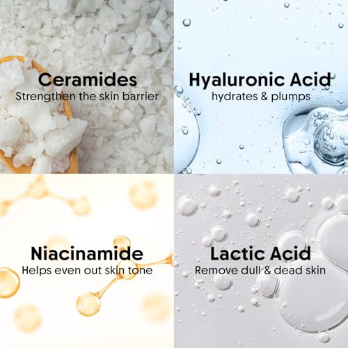 Image of Aravi Organic Hydrating Barrier Repair Face Wash - With Ceramide, Niacinamide & Hyaluronic Acid - Nourishing & Hydrating Cleanser for All Skin Types - Gentle Daily Cleanser for Soft & Smooth Skin - 100 ml