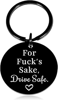 Drive Safe Keychain for Boyfriend Husband Valentines Anniversary Birthday Christmas Gifts for Men Him from Girlfriend Wife Fiance New Driver Gifts for Boys Girl Son Daughter from Mom Stocking Stuffers