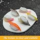 XCSJ Künstliche Sushi Simulation Lebensmittel Modell Realistische Lebensechte Nigiri Realistische Künstliche Lebensmittel für Dekoration, Display, Fotografie Requisiten-6 Stück (A)