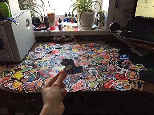 CHNLML Cool Sticker 105pcs Random Music Film Vinyl Skateboard Guitar Travel Case Sticker Door Laptop Luggage Car Bike Bicycle Stickers ( Random Pack) (105pcs)