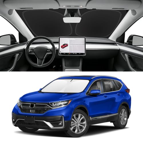 SLOGENTO Custom Fit Windshield Sun Shade for Honda CRV 2012-2022, Blocks UV & Heat, Front Window...
