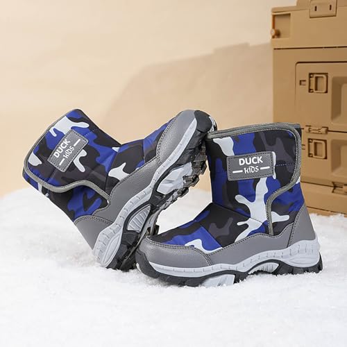 IWIHMIV Kids Winter Boots Boys Girls Non Slip Outdoor Winter Boots Thickened Warm Comfortable High Top Shoes4