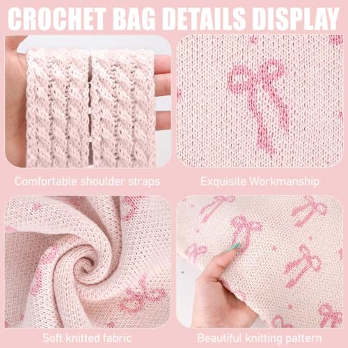 Image of hatisan Crochet Bag for Women, Handmade Knit Beach Tote Bag Summer