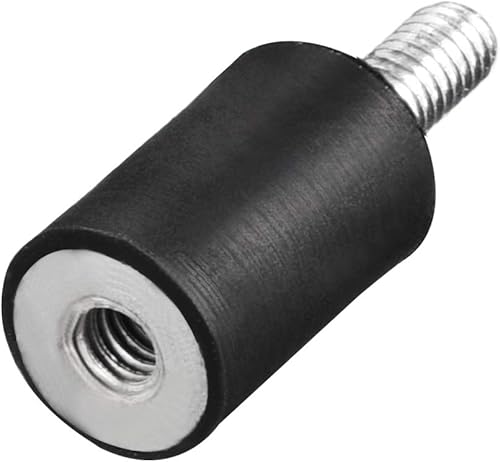 Miniatura 5 de uxcell M4 - Aisladores de goma hembra para amortiguador de impactos, antivibraciones, 0.591in x 0.394in, 2 unidades, color negro