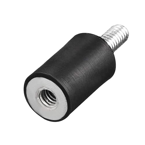 Miniatura 5 de uxcell M4 - Aisladores de goma hembra para amortiguador de impactos, antivibraciones, 0.591in x 0.394in, 2 unidades, color negro