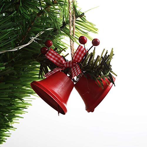 aqxreight Metal Horn Christmas Tree Ornaments Lovely Christmas Tree Hanging Pend for W Anniversary Party Christmas Tree OrnamentsChristmas Tree Hanging Pendants and Charming (Red)