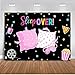 Mocsicka Sleepover Backdrop for Girls Pajama Pillow Fight Party Decoration Pink Pajama Slumber Party Banner Background Photography(7x5ft)