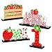 4 Pcs Strawberry One Letter Sign Table Centerpieces Berry Sweet One Birthday Party Decorations Strawberry Party Decorations for Baby Girls Summer Fruit Milestone Baby Shower First Party Decorations