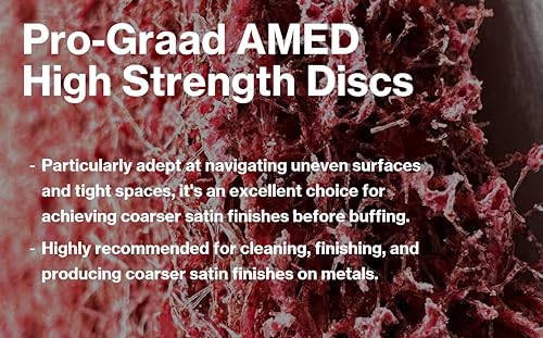 Image of 4 Pack 8 inch x 1 /2 inch Medium (AMED) High Strength Non-Woven Buffing, Blending, Cleaning, Light Deburring & Finishing Discs, 03992, Pack of 4