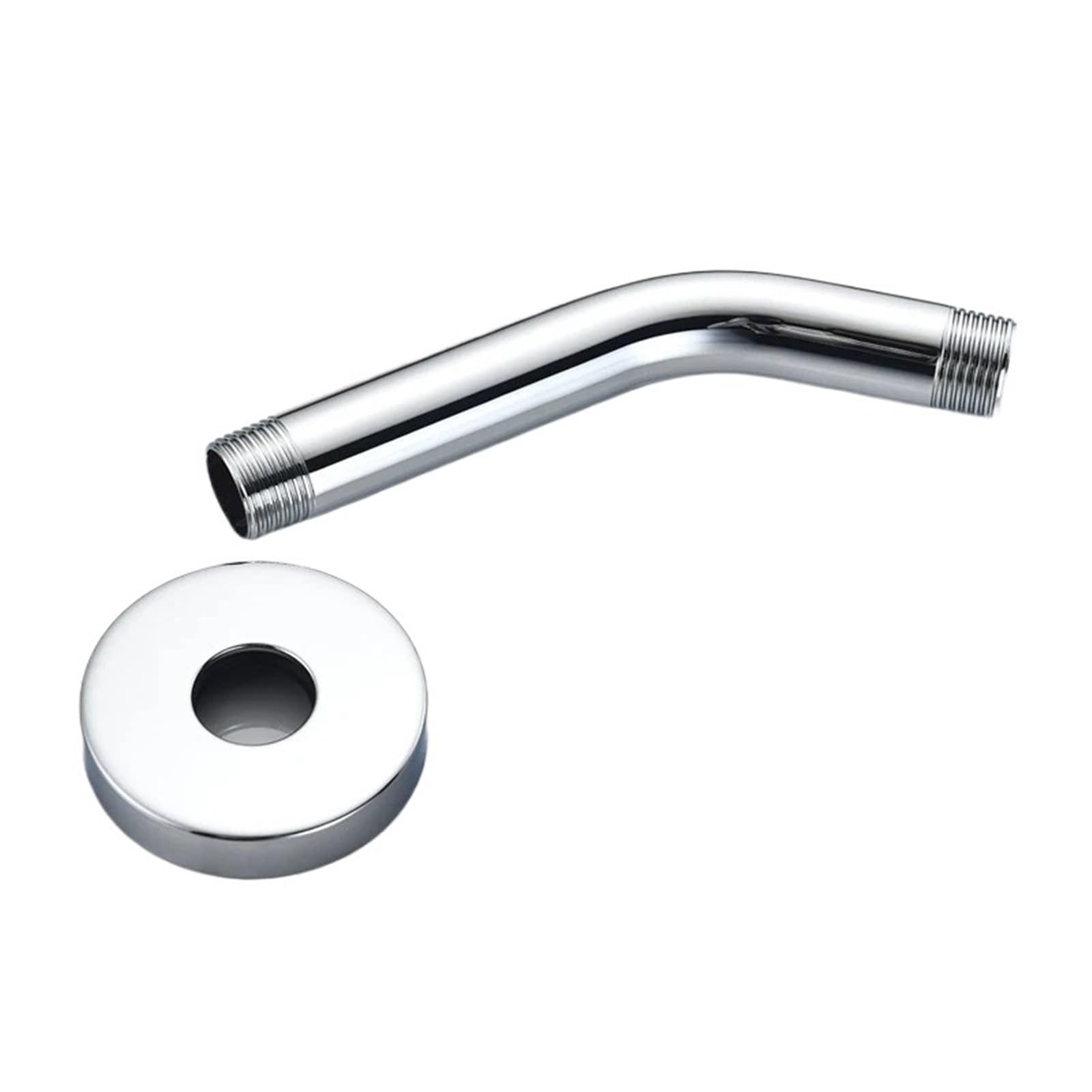 Ghhzml Silver-201 Shower Head Extension Arm 15Cm Wall Shower Arm Head Extension Pipe Stainless Steel Bracket For Bathroom Home Accessories 2Pcs(Silver-201)