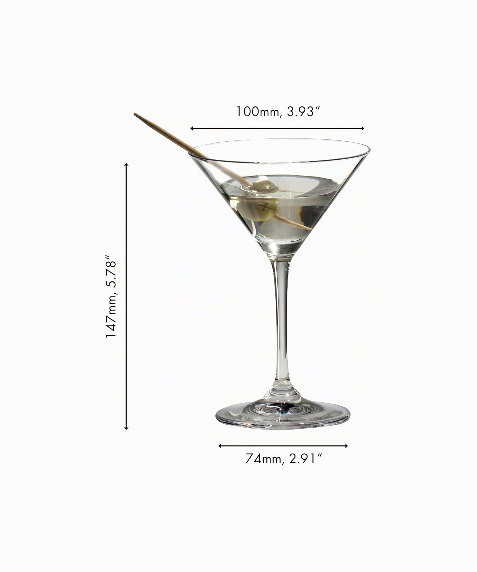 RIEDEL Vinum Martini - 2er Set, Cocktailglas, Kristallglas, Spülmaschinenfest - 6416/77