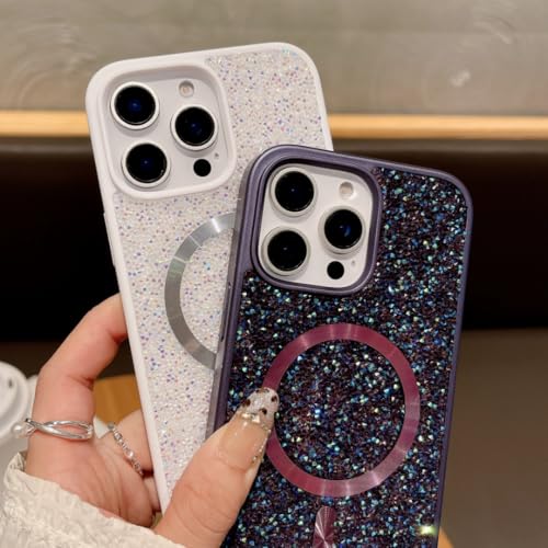 Coque anti choc strass iPhone 15 Pro Max compatible chargeur induction