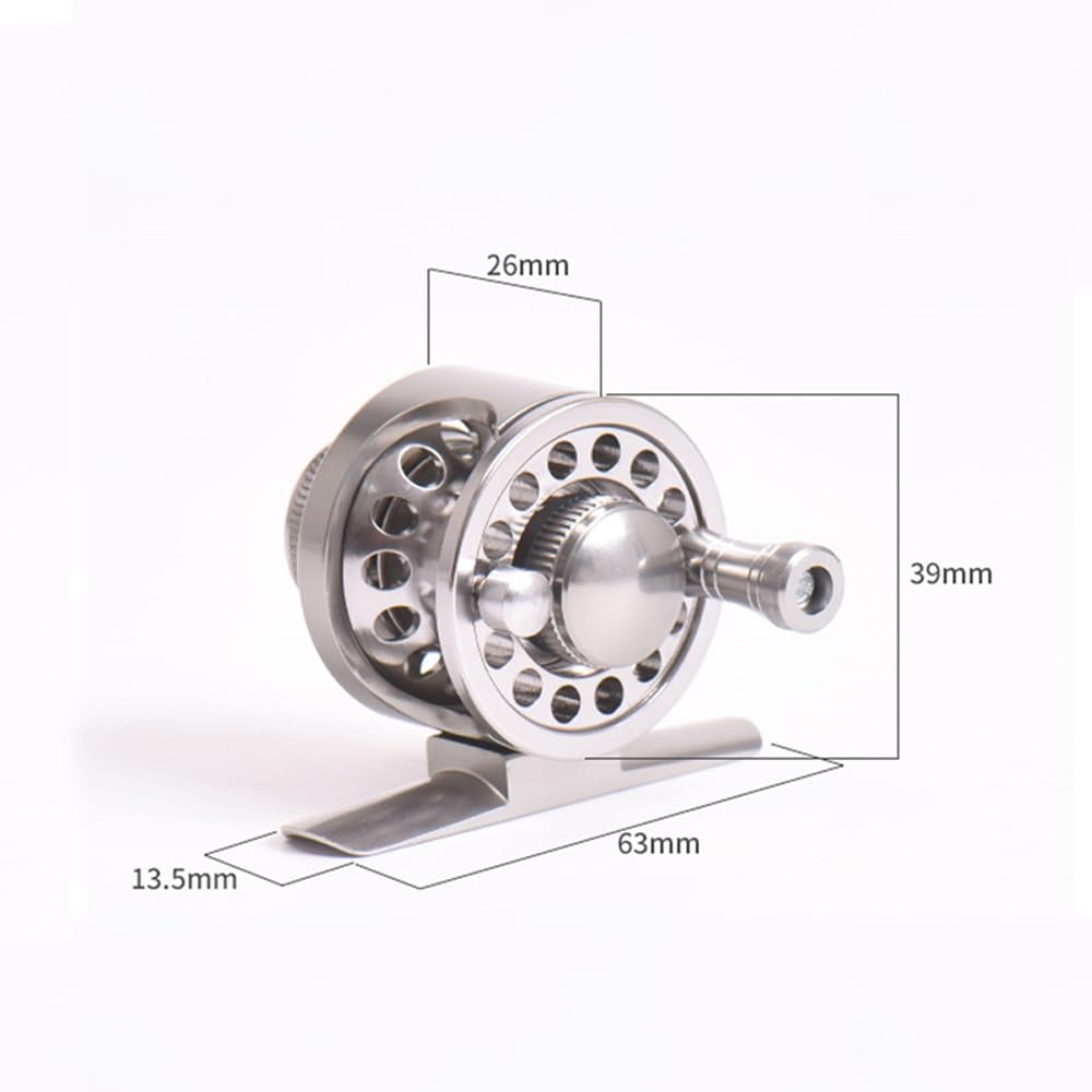 Fliegenfischen Rollen Aluminiumlegierung, 2+1 bb Fliegenrolle Angelrollen für Forelle Bass Karpfen - Größe # 39mm/49.5mm/59.5mm (Silber)
