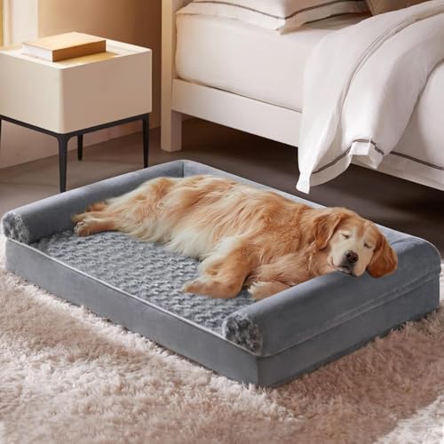 BFPETHOME Dog Beds for Large Dogs, Orthopedic Dog Bed for Medium Large Dogs,Big Waterproof Couch Pet...