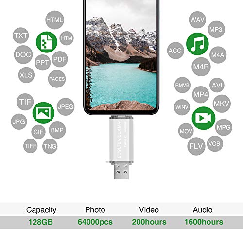 Clé USB C 128 Go double clé USB résout le problème de stockage Android et PC