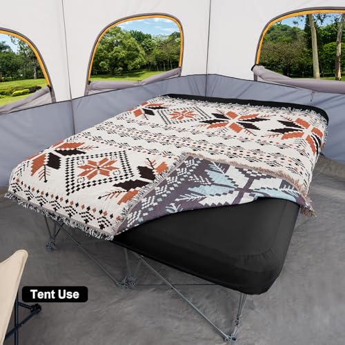 Image of KAMPKEEPER Camping Cot,Camping Cots for Adults,Folding Camping Cot with Inflatable Air Mattress and Carry Bag,for Outdoor Travel Camp Beach Vacation (not Included The Airpump)