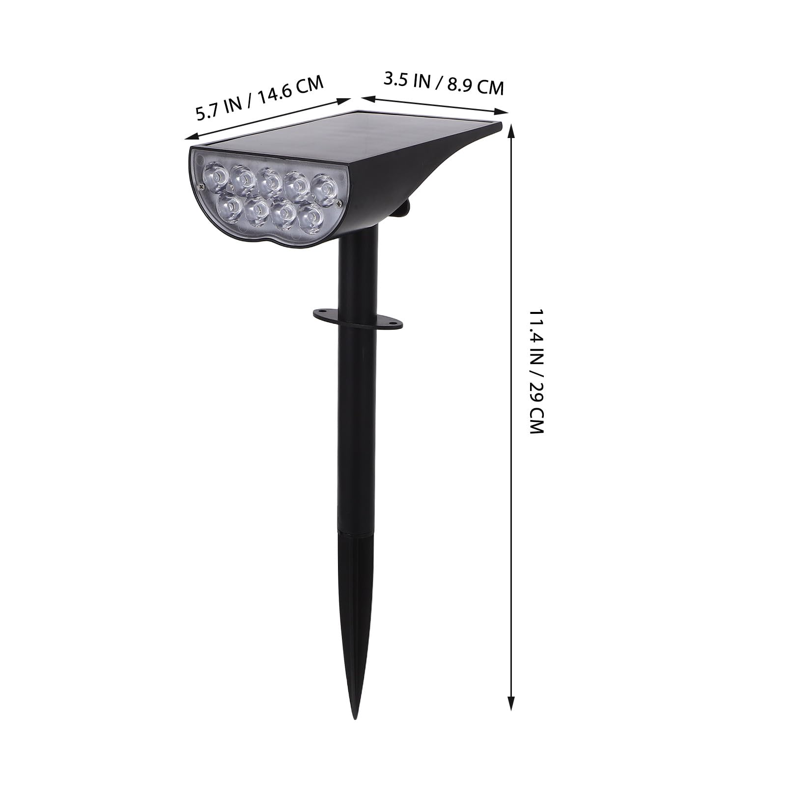HANABASS Luci Solari da Giardino Impermeabili LED Faretti Solari da Esterno per Prato e Vialetto Illuminazione Solare da Cortile Resistente alle Intemperie per Decorazioni Esterne