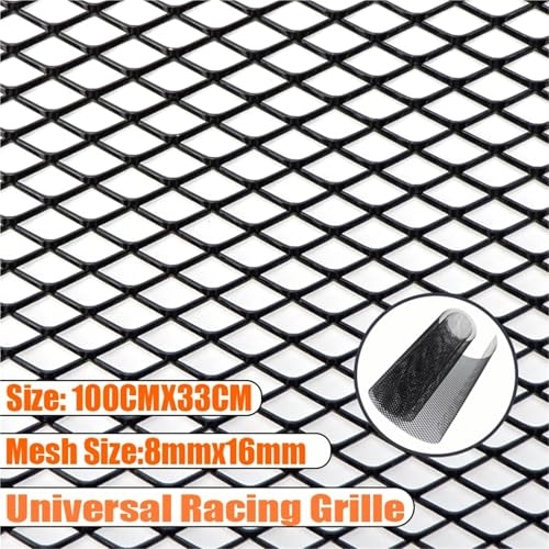 Rejilla de coche para parachoques delantero con lámina de malla de aluminio universal 3