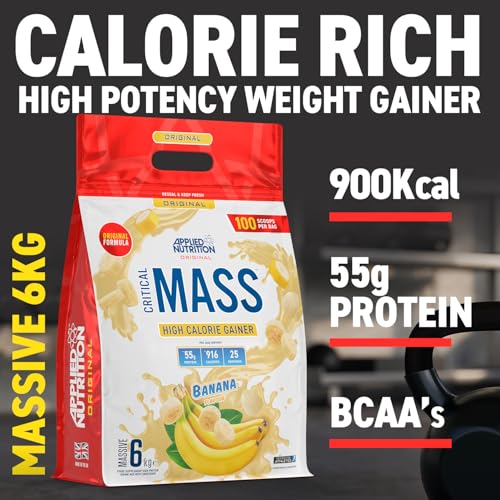 Applied Nutrition Original Critical Mass - Weight Gainer with MCT Powder, High Calorie Protein Powder Mass Gainer (6kg - 25 Servings) (Chocolate) - Image 5