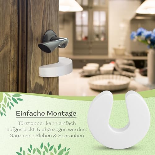 LeBone Premium Klemmschutz für Türen - 6 Stück Weiß - 2,3cm Ultra-Stark - Extra-Breit - Schaumstoff Türstopper als Kindersicherung und Fingerklemmschutz für Babys und Kinder
