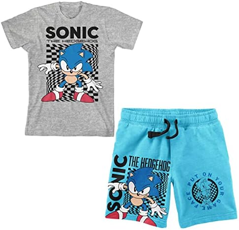 Bioworld Sonic The Hedgehog Main Character Boy&#39;s Tee And Shorts Set