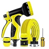 [Duradero y portátil] Hecho de material plástico ABS de alta calidad, esta boquilla es resistente y fácil de sostener. Está equipado con revestimiento de goma TPR y mango antideslizante para un agarre cómodo y antideslizante.