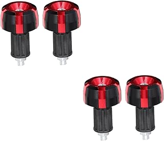 Wakauto 4 Peças Plugue Alça Plugue Acessório De Carro Acessórios Vermelhos Para Carro Acessórios De Automóvel Plugues De Extremidade De Barra Mtb Guidão Tampa De Extremidade De Guidão De