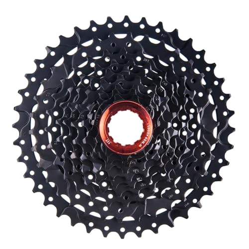 Nyutcwe Cassette de Bicicleta 9 Speed ​​40t Cassette de Bicicleta de montaña para Bicicletas de montaña Accesorio de reemplazo de Ciclismo Negro