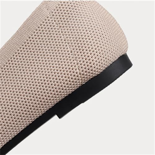 Knit Ballet Flats for Women Square Toe Knit Shoes Comfort Dressy Flat Mary Jane Shoes Lightweight Penny Loafers Slip On4
