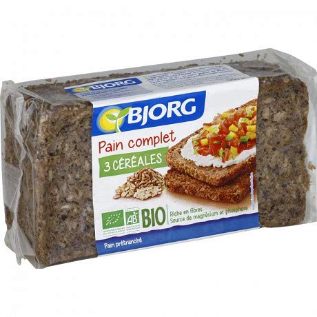 BJORG - Pain Complet 3 Céréales 500G - Lot De 4 - livraison offerte