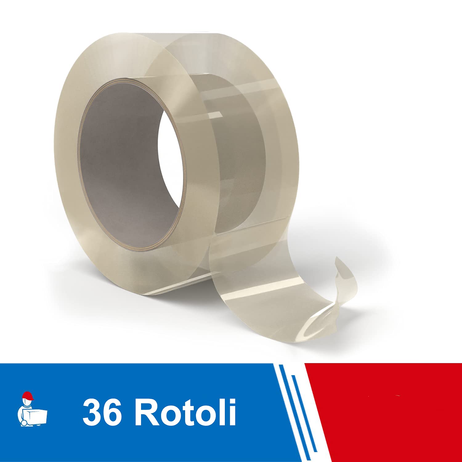 imballaggi2000 cinta adhesivo Top Quality 50 x 132 MT transparente 36 piezas 50 mm x 132 MT