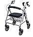 Produktbild FabaCare Premium Leichtgewicht-Rollator Set N-2200 Lite, Aluminium, höhenverstellbar, faltbar, mit Sitz, Rückenlehne, Korb, Gehwagen, Rollwagen, Alurollator, bis 120 k