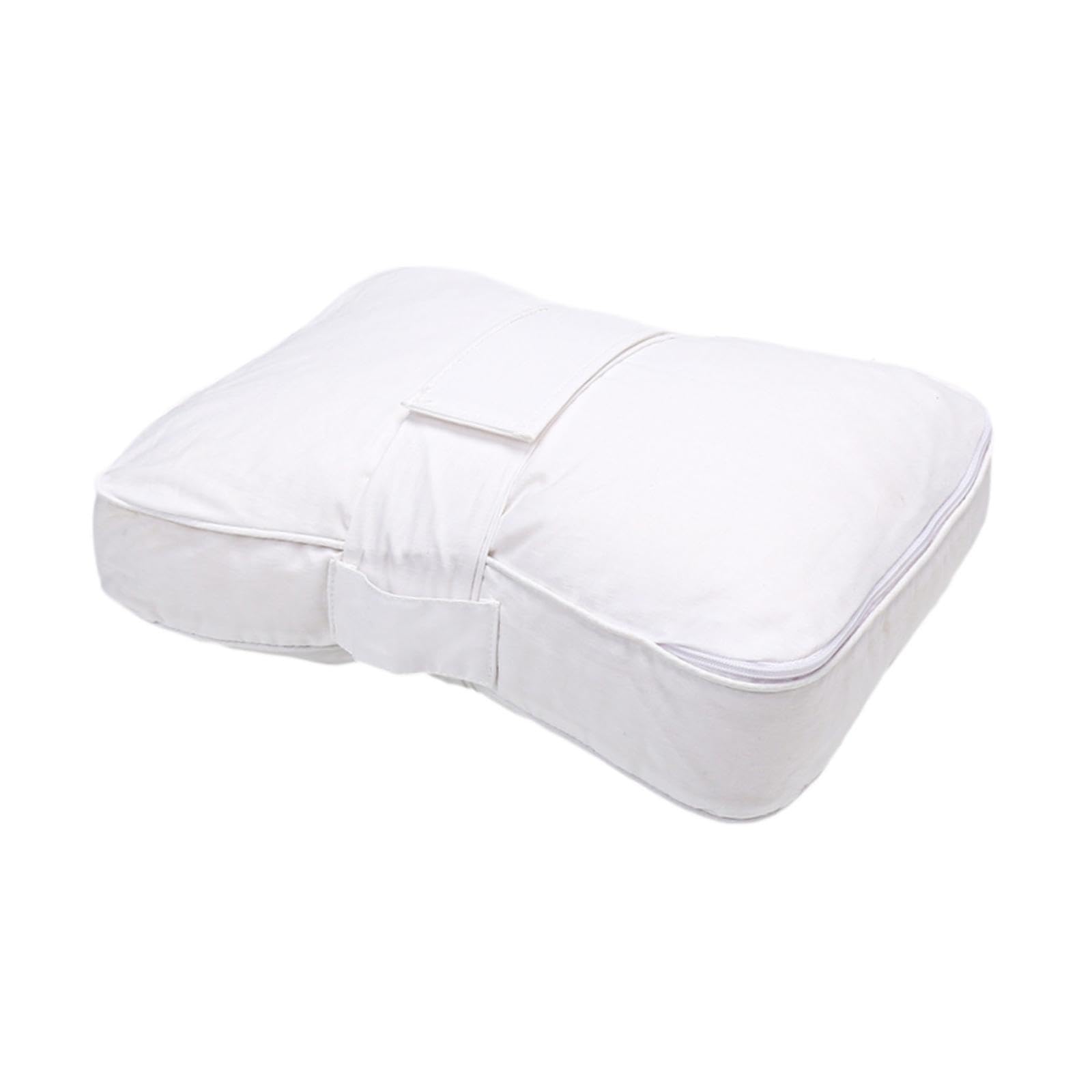 QUXVUIS Personal Knee Pillow With Strap Soft Cushion Cotton Home Under Knee Pillow Provides Essential Support And Comfort Soft For Side Sleepers Neck Pillows, White, 34x24cm