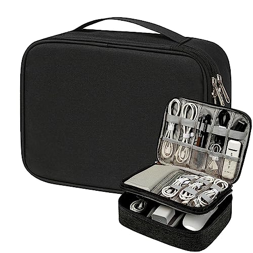 Borsa organizer da viaggio elettronica borsa per cavi da grande per cavi fotocamera hard disk batterie caricabatterie