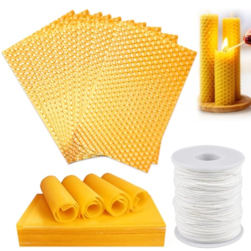 20 Stück Bienenwachsplatten,Bienenwachskerzen Selber...