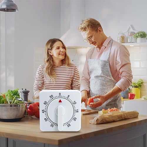 RUNYU 2 Stück Eieruhr Mechanischer Küchentimer, Kurzzeitmesser, 60 Minuten Countdown Timer mit Lauter Alarm, Küchenwecker, Kurzzeitwecker Küche für Haushalt Küche Kochen Backen – Bild 5