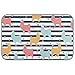 Seamless Colorful llamas with Black White Stripe Lines and Hearts Rectangle Ice Silk Dog Pet Pad, Soft Cooling Cat Mat Mattress, Washable Sleeping Pad for Puppy Cat Kennel (Medium) 23 x 38 inch