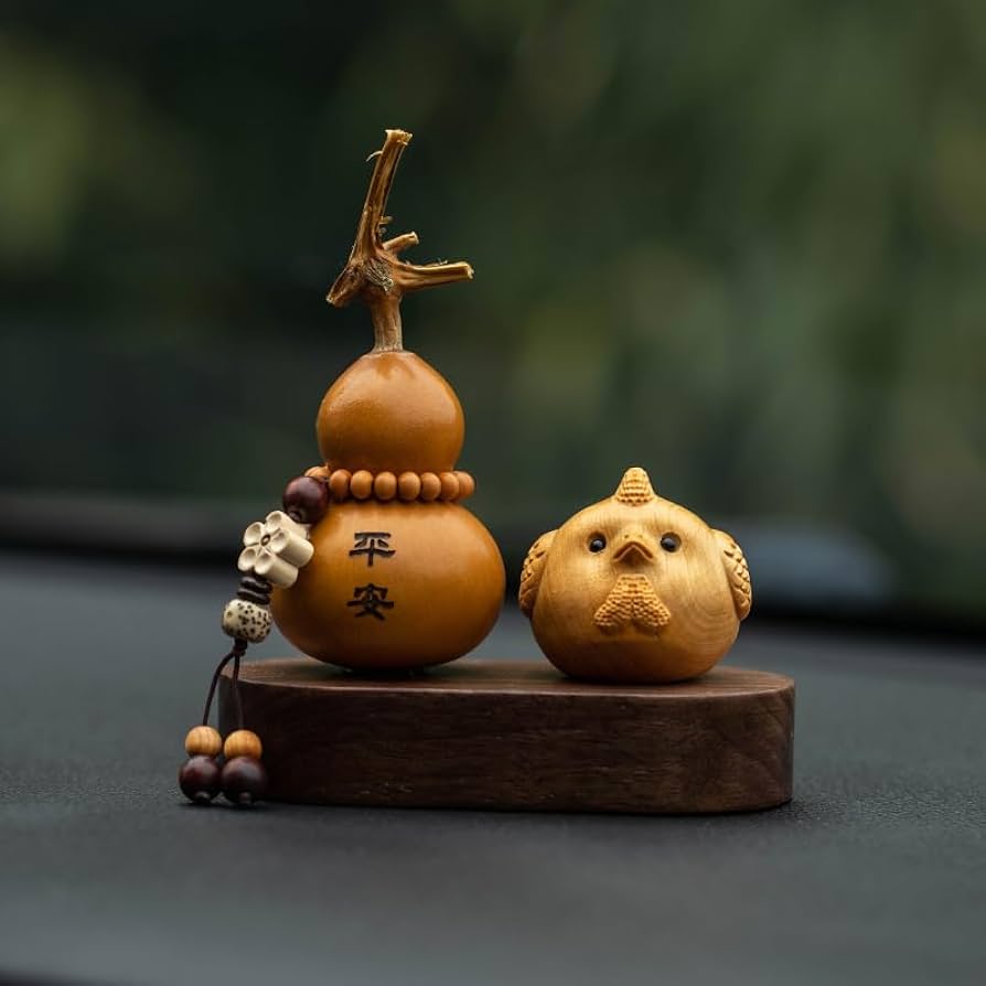 瓢箪(ひょうたん)の置物(縁起物)台座付き工芸品 Amazon.co.jp: 干支 置物 風水 瓢箪 ひょうたん 台座付き