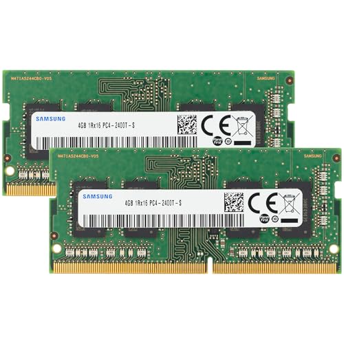 Image of Samsung 8GB (2x4GB) DDR4 2400MHz PC4-19200 (PC4-2400T) CL17 SODIMM 1Rx16 Single Rank 1.2V 260-Pin Laptop, Notebook RAM Memory