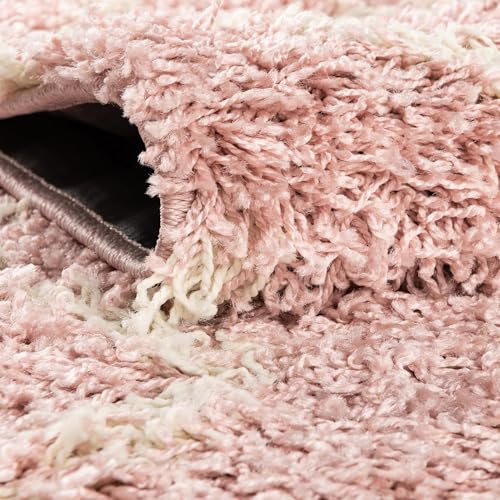 Tapete Lattice Shag 16 ft runner rosa claro miniatura 5
