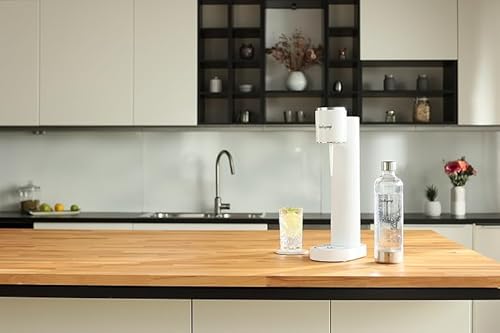 Sodapop Wassersprudler Cooper weiß inkl. 1x PET-Flasche, Stylisch und platzsparend, Höhe 44,9 cm