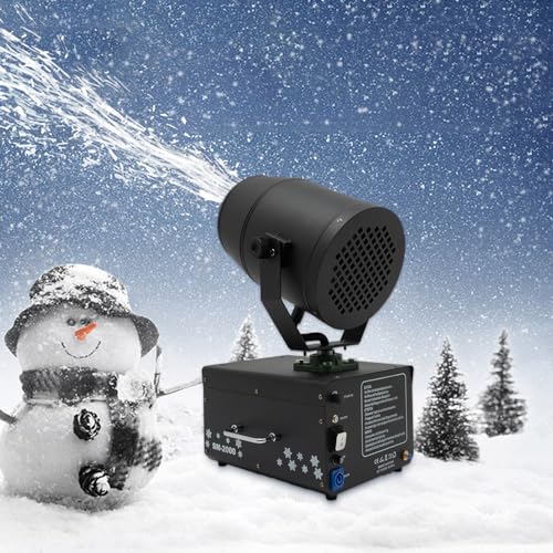 Snow Machine, 1200W Wired Artificial Snowflake Machines for Indoor Outdoor Holidays Party Rotatable Snow Making Machine Stage Snow Machine with Remote Control for DJ Parties - 9.84ft Spraying Distance