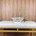 MIRATILE Moroccan Handmade Ceramic Sink, Modern Above Counter Bathroom Vanity Basin, Above Counter Round Bowl Hand Painted Countertop Sink Art Basin, Bar Vanity Vessel with 2 Free Gifts. (12