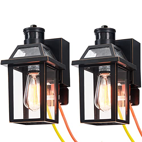 Porch Lights with GFCI Outlet, Dusk to Dawn Motion Sensor Outdoor Lights, 3 Lighting Modes Exterior Light Fixture, Outside Lights for House Front Door Patio Garage Porch Lights with GFCI Outlet, Dusk to Dawn Motion Sensor Outdoor Lights, 3 Lighting Modes Exterior Light Fixture, Outside Lights for House Front Door Patio Garage