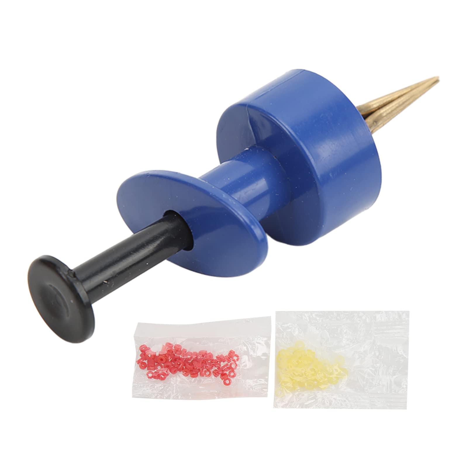 VBESTLIFE Fishing Baits Clip, Fishing Clip Portable 4 Claws Bloodworm Earthworm Clip with Rubber Band Fishing Tackle Accessory(Blue)