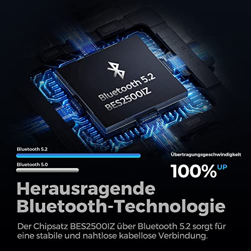 SoundPEATS T3 Active Noise Cancelling mit 4 Mic, Bluetooth 5.2 In Ear Ohrhörer, ANC-Kabellos Ohrhörer für Klare Anrufe, Transparenzmodus, Berührungssteuerung, Gesamt 16,5 Std. ✪ - 5