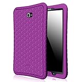 Fintie Silicone Case for Samsung Galaxy Tab A 10.1 (2016 NO S Pen Version),[Honey Comb Series] Light Weight Shock Proof Cover [Anti Slip] [Kids Friendly] for Tab A 10.1 Inch (SM-T580/T585/T587),Purple